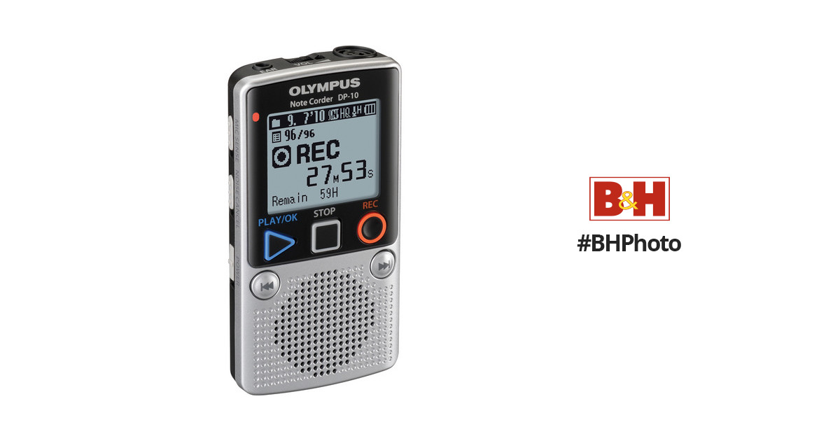 Olympus DP-10 Digital Voice Recorder 142640 B&H Photo Video