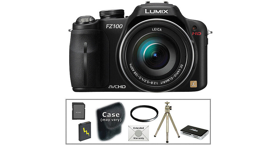 Panasonic Lumix DMC-FZ100 Digital Camera with Deluxe Accessory