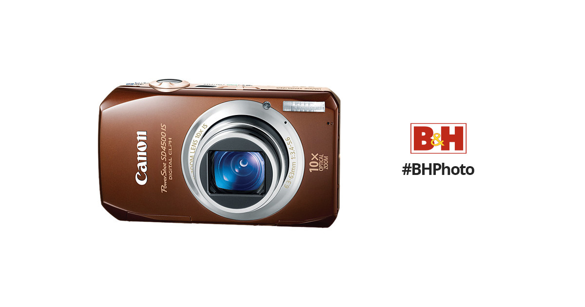 Canon PowerShot SD4500 IS Digital ELPH Camera (Brown) 4612B001