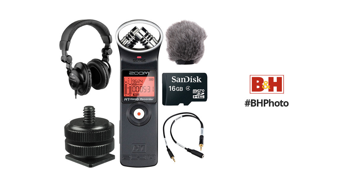 Zoom H1 On-Camera DSLR Audio Kit H1 B&H Photo Video