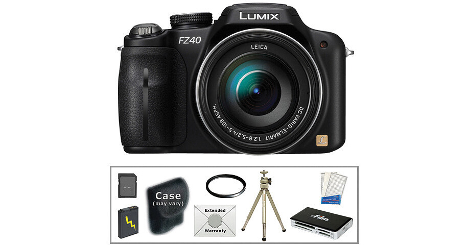 Panasonic Lumix DMCFZ40 Digital Camera with Deluxe Accessory
