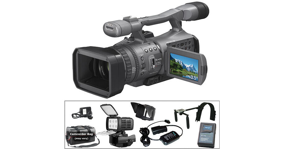 Sony Hdr Fx7 Camcorder Wswitronix Power And Light Kit Bandh Photo