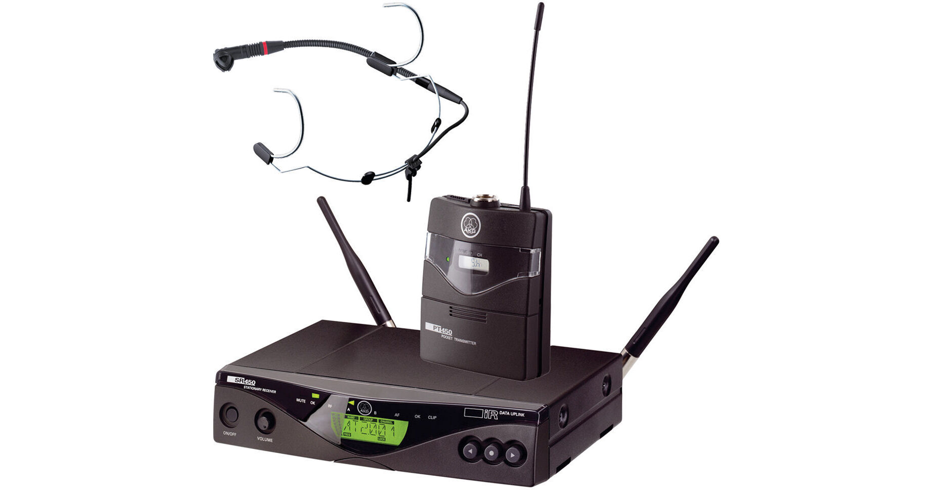 AKG WMS 450 Headset Wireless Microphone System 3239X00380 B&H
