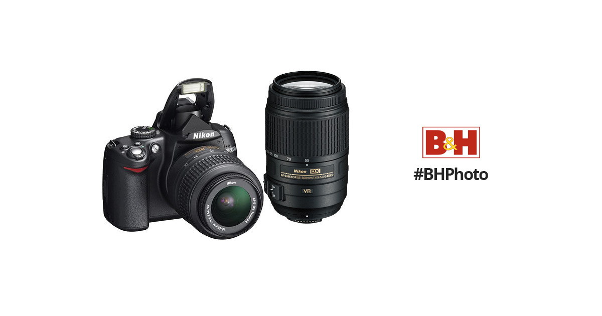 カメラ デジタルカメラ Nikon D5000 Digital SLR Camera Kit with 18-55mm & 55-300mm VR