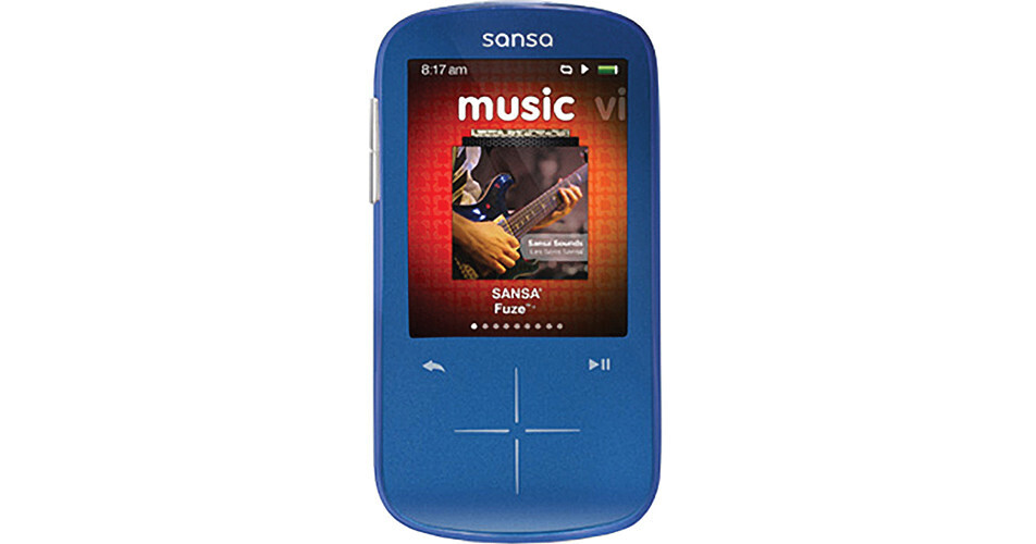 SanDisk 8GB Sansa Fuze+ MP3 Player Blue SDMX20R008GBA57 B&H