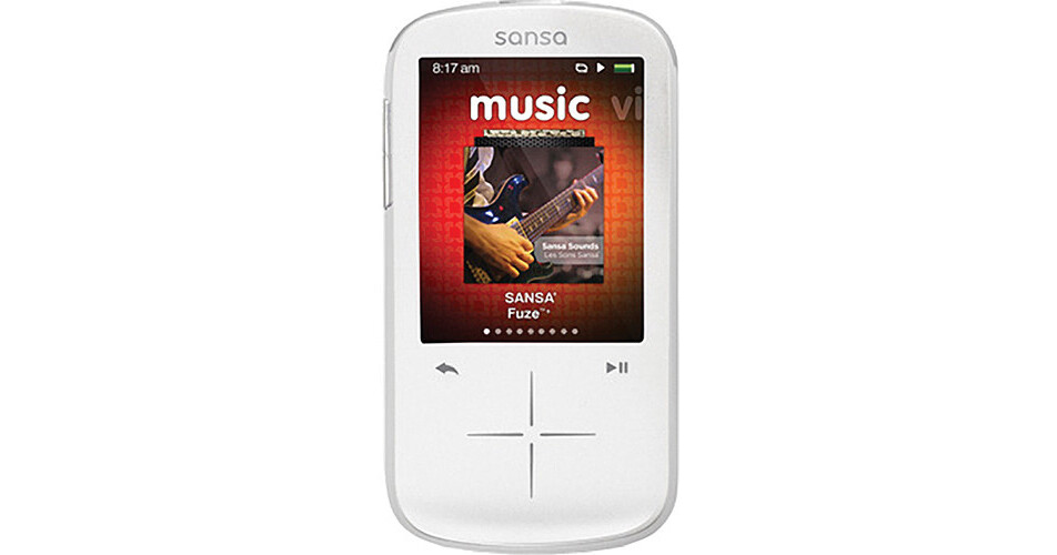 Sandisk 8gb Sansa Fuze Mp3 Player White Sdmx20r 008gw A57 Bandh