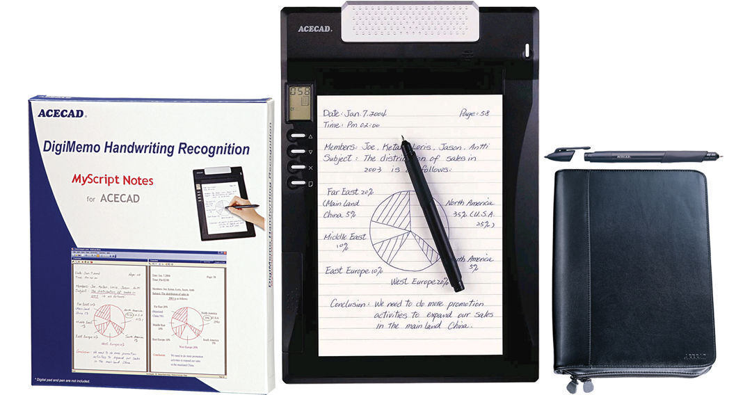 Acecad DigiMemo 692 Digital Notepad with Software Bundle (Kit)