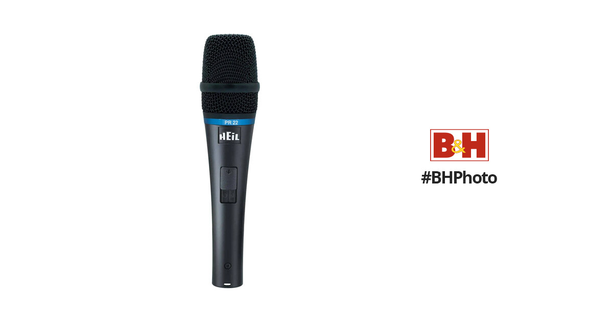 Heil Sound PR 22 SUT Handheld Cardioid Dynamic Microphone with On/Off  Switch (Stainless Steel Grille)