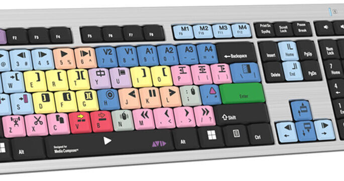 LOGICKEYBOARD QWERTY PC Slim Line clavier QWERTY, USB, Avid Media