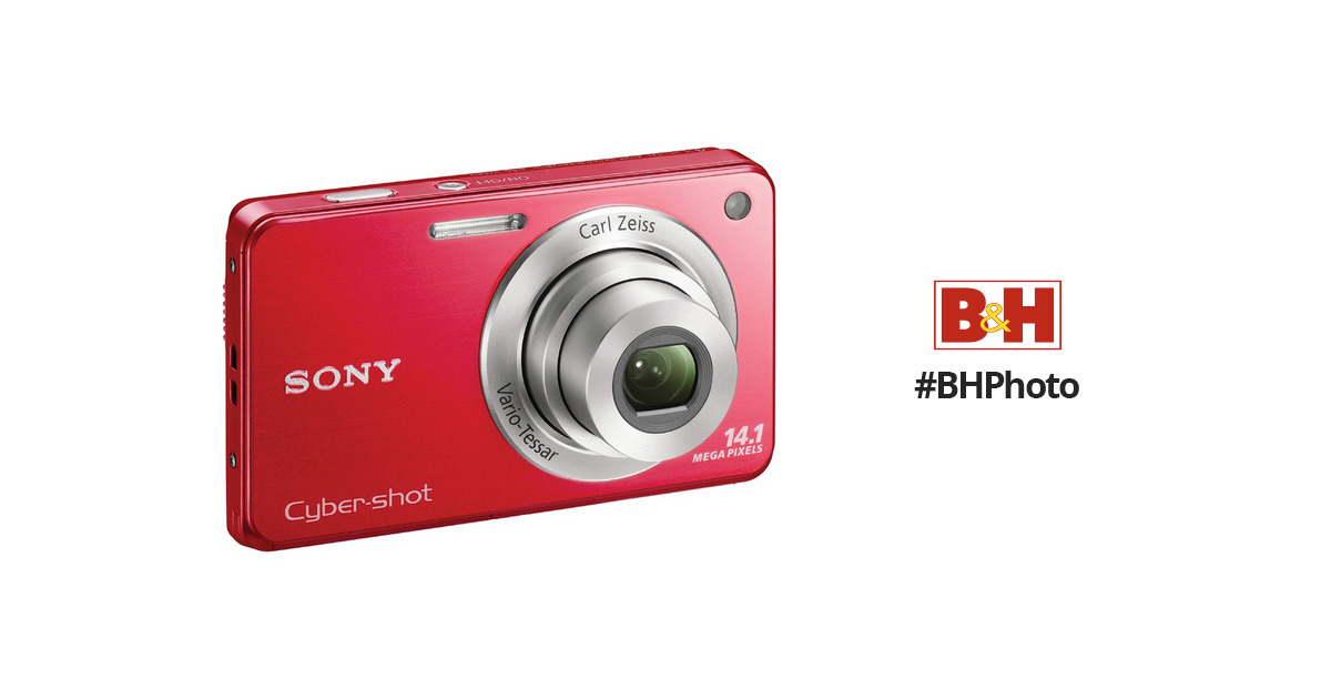 Sony CyberShot DSC W520 SteadyShot 14MP Digital Camera red #123