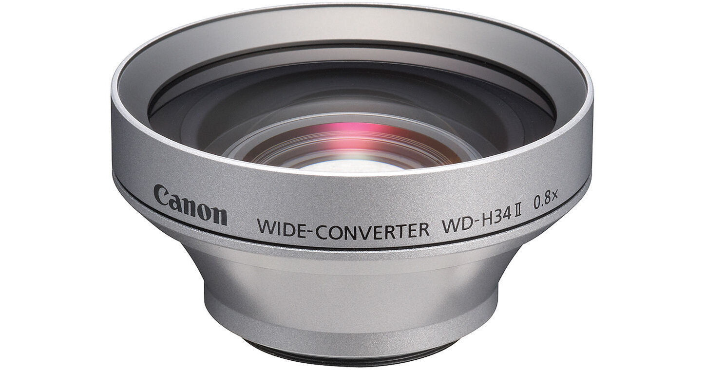 Canon WD-H34 II 34mm 0.7x Wide Angle Converter Lens 5070B001 B&H