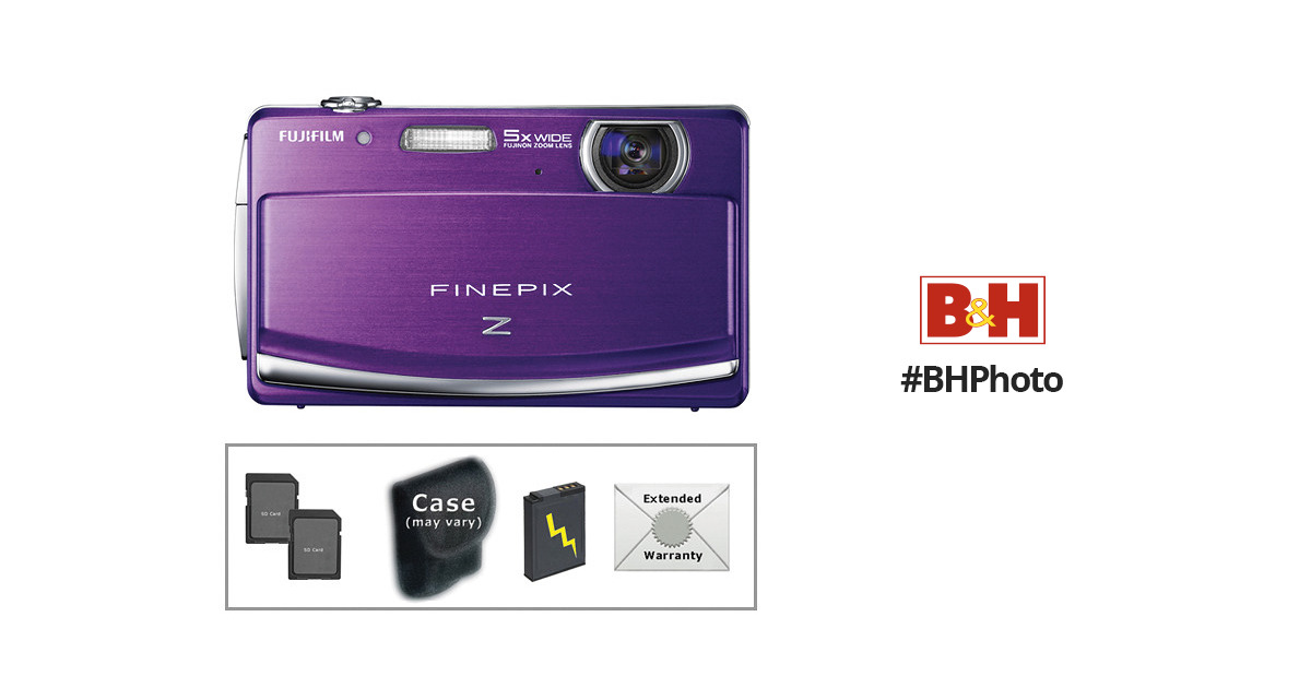 FUJIFILM FinePix Z90 Digital Camera with Deluxe Accessory Kit (Purple)