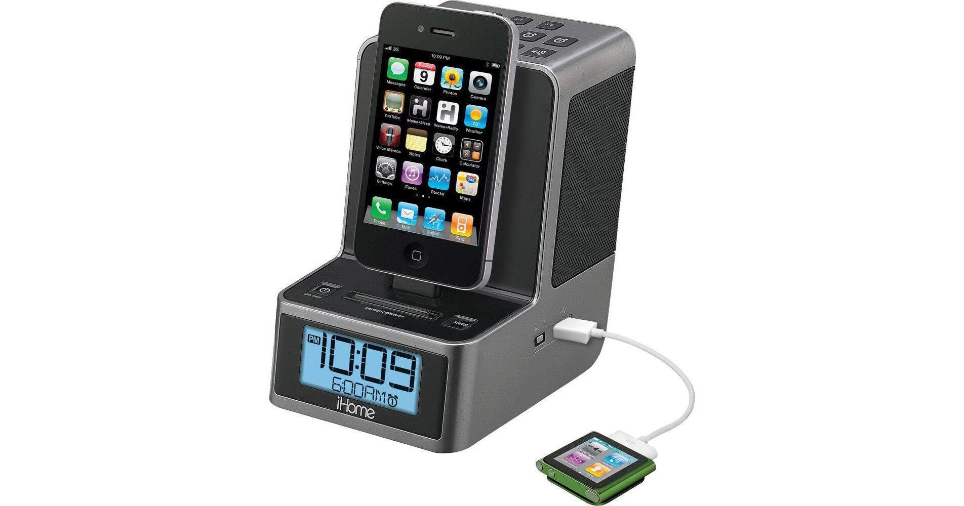 iHome iD37 Dual Alarm Clock Radio for iPad, iPhone & iPod