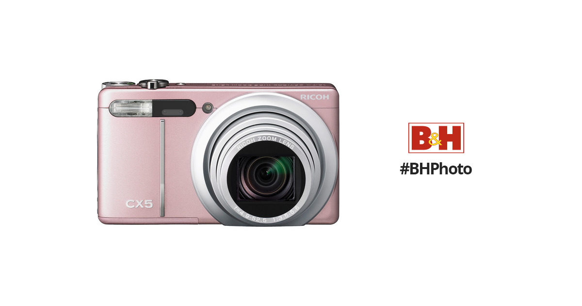 Ricoh CX5 Digital Camera (Rose Pink) 175643 B&H Photo Video