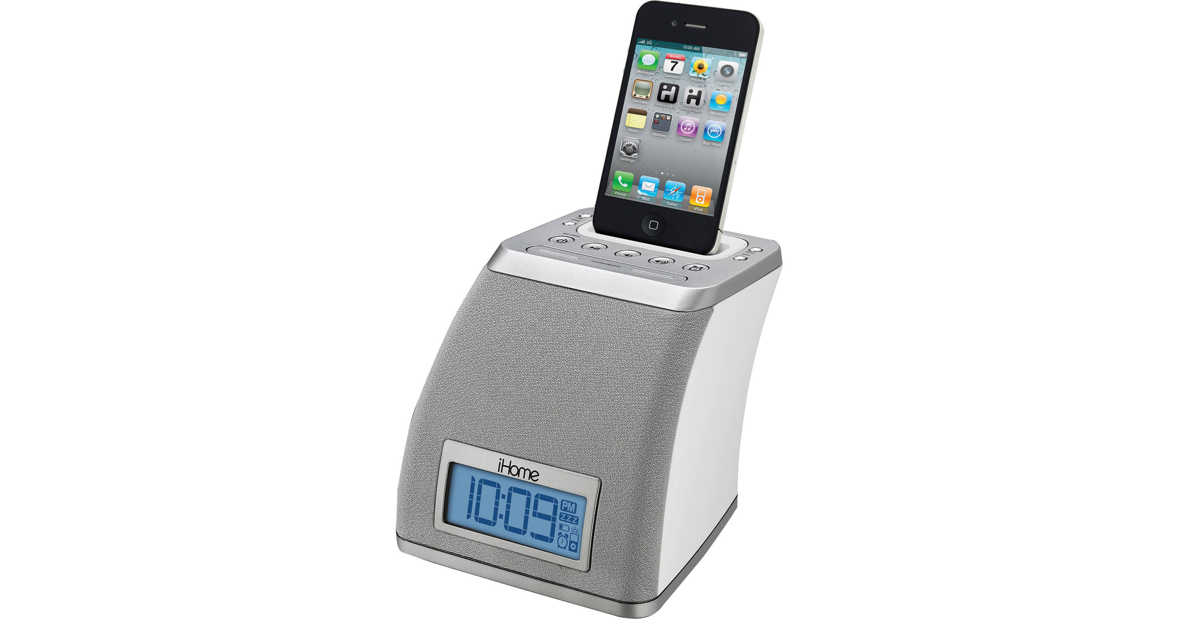 iHome iP21 Spacesaver App-Friendly Alarm Clock for iPhone