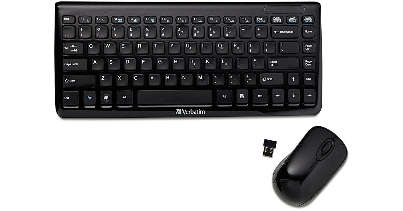Verbatim Mini Wireless Slim Keyboard and Mouse 97472 B&H Photo