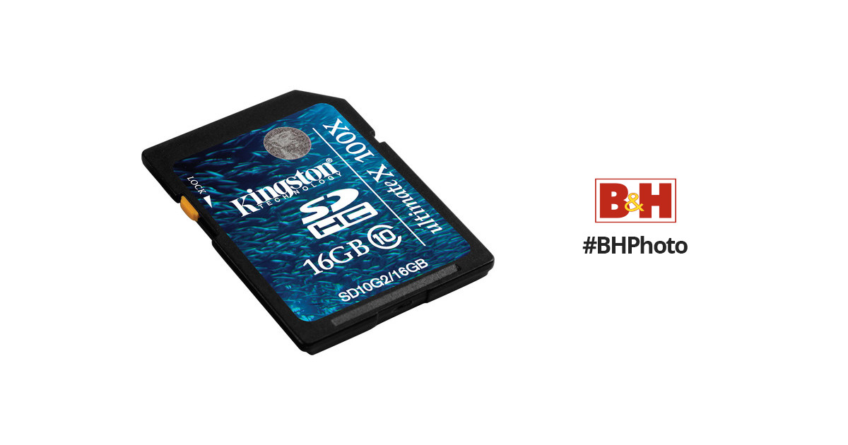 Memory Card Kingston 16GB SDHC Card P2 7595577 Class 10