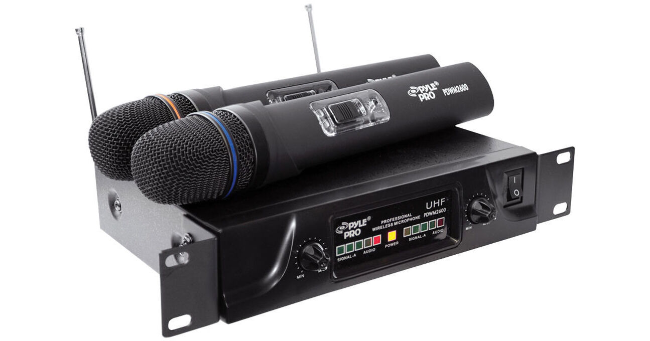 Pyle Pro PDWM2600 Dual UHF Wireless Microphone System PDWM2600