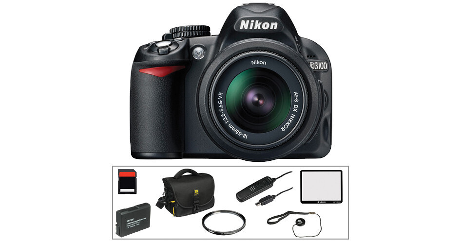 Nikon D3100 Digital SLR Camera w/1855mm VR Lens and Basic