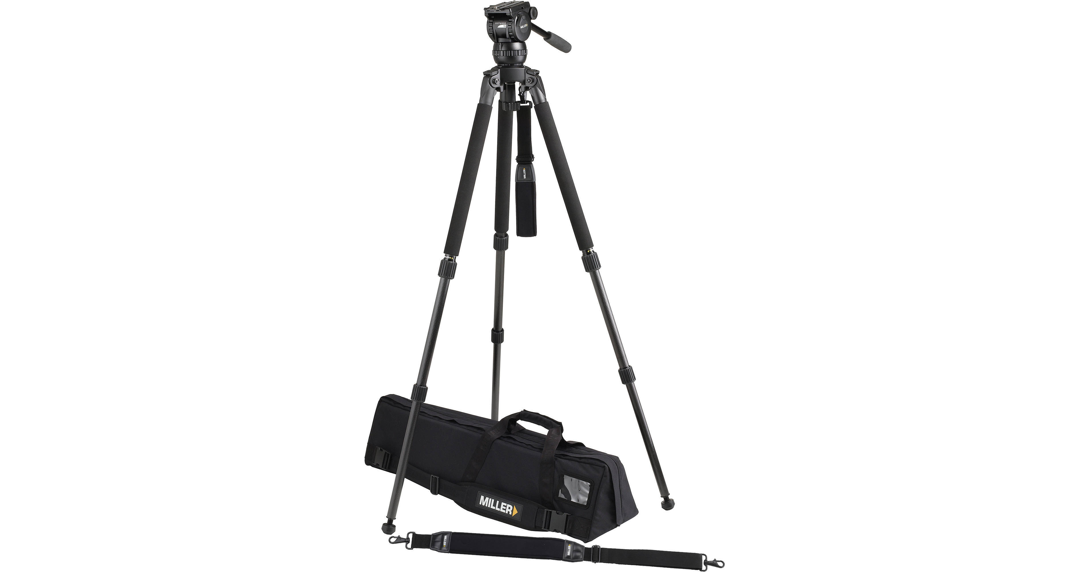 Miller Compass 12 Solo 75 TwoStage Carbon Fiber Tripod 1870 B&H