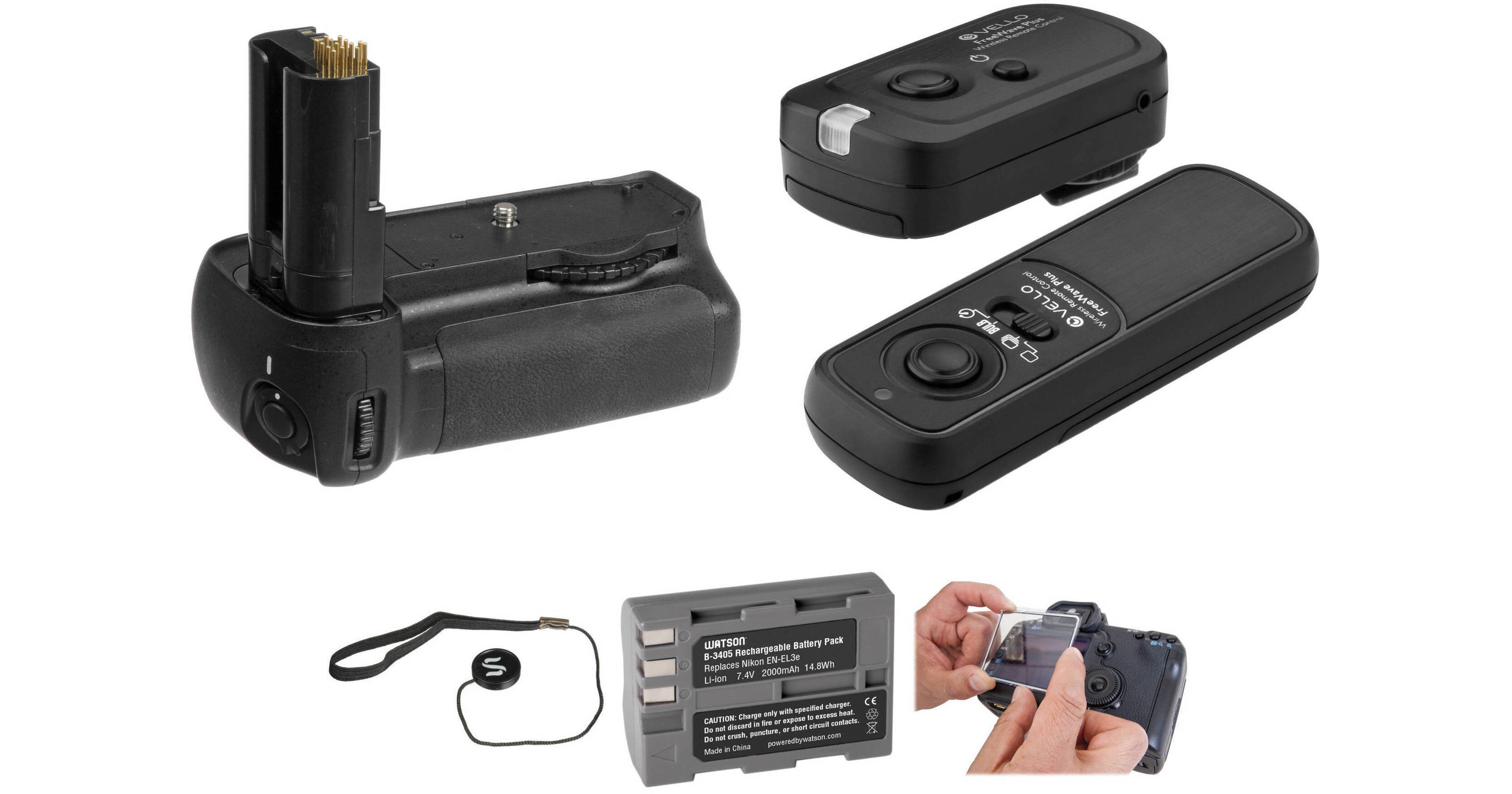 Vello Accessory Kit for Nikon D90 B&H Photo Video