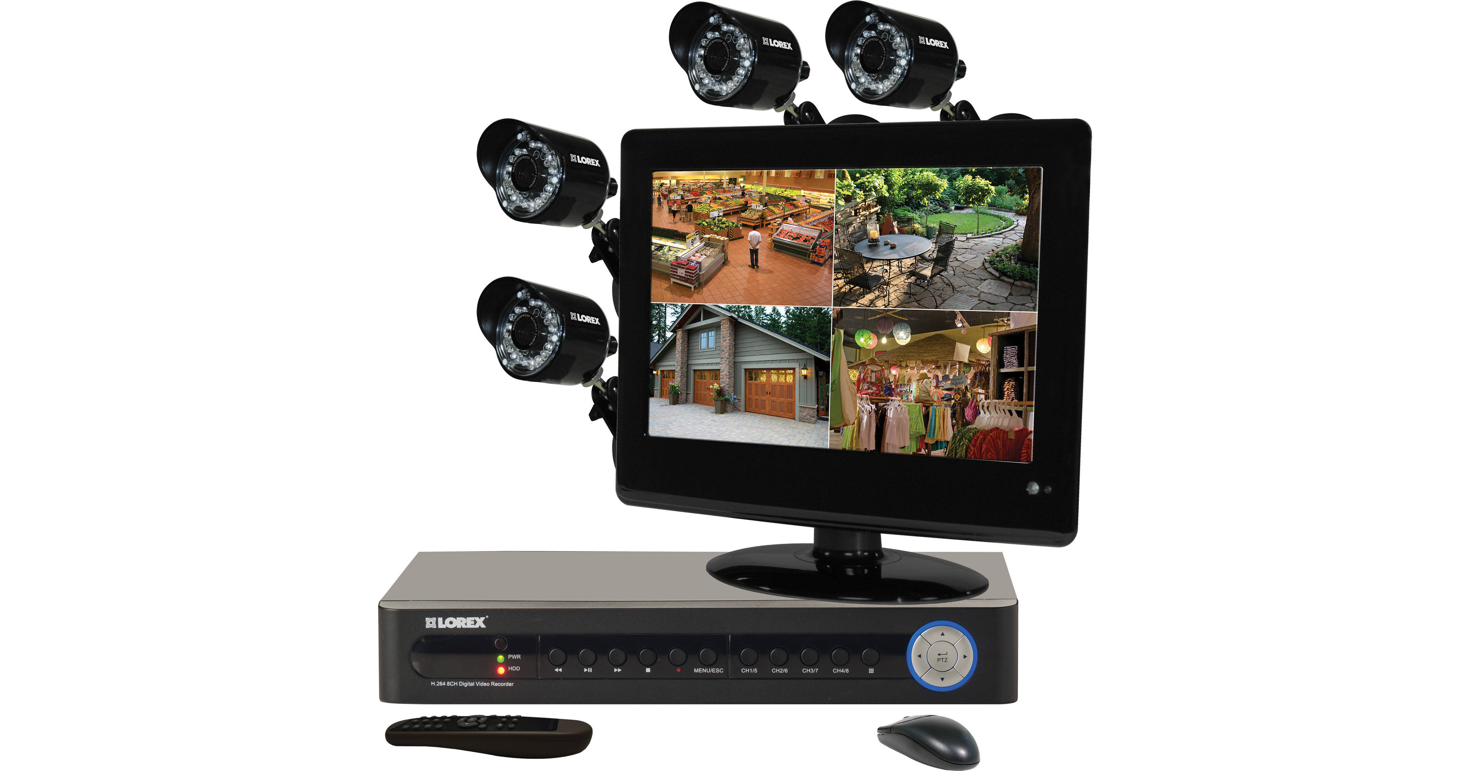 Lorex by FLIR Security Camera System with 4 Cameras / LH1845L13B