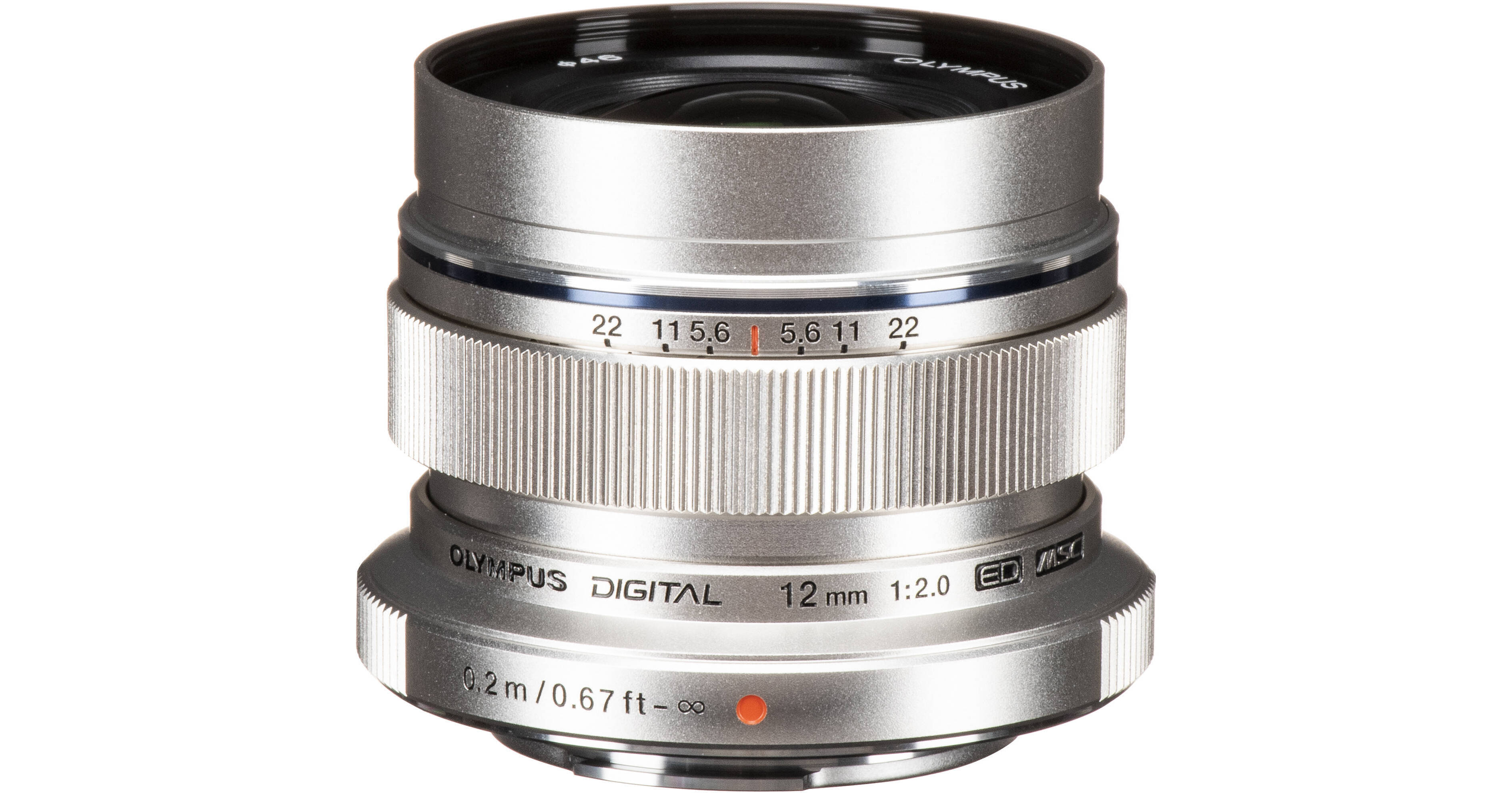 Olympus M.Zuiko Digital ED 12mm f/2 Lens (Silver)