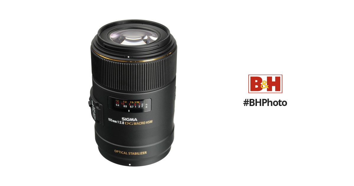 Sigma 105mm f/2.8 EX DG OS HSM Macro Lens for Nikon F 258306 B&H