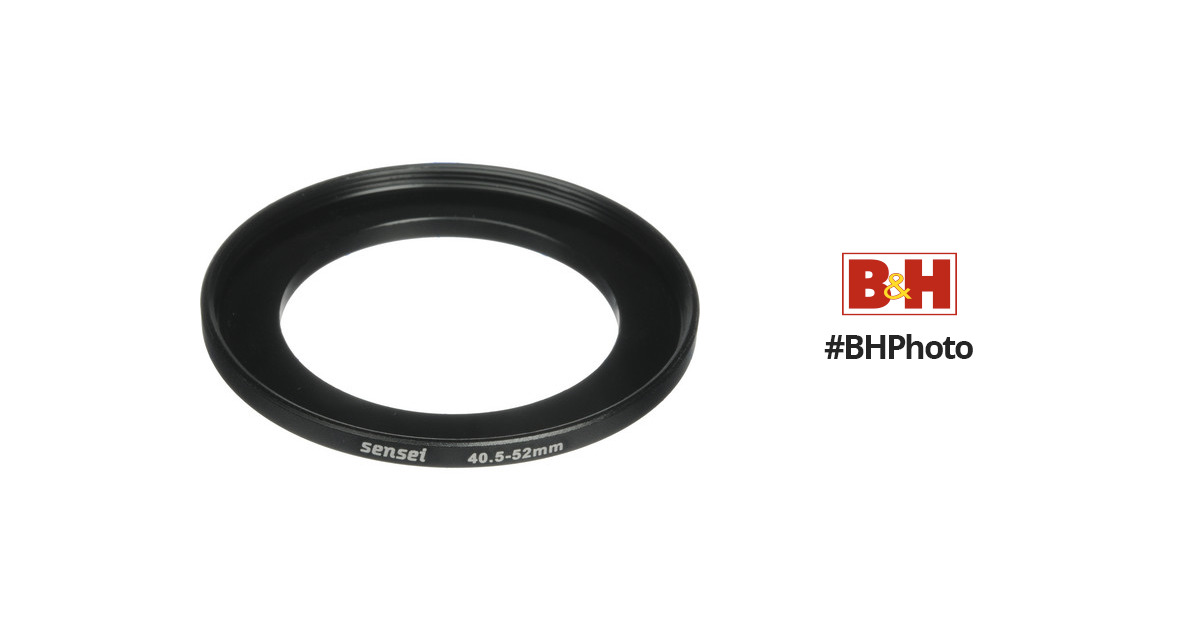 40.5-52 mm Anodized Black Aluminum 40.5mm-52mm Fotodiox Metal Step Up Ring Filter Adapter 