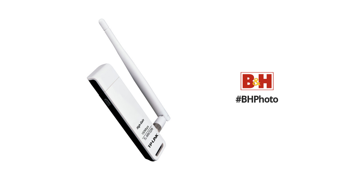 TP-Link 150 Gain TL-WN722N High USB Mbps Adapter Wireless B&H