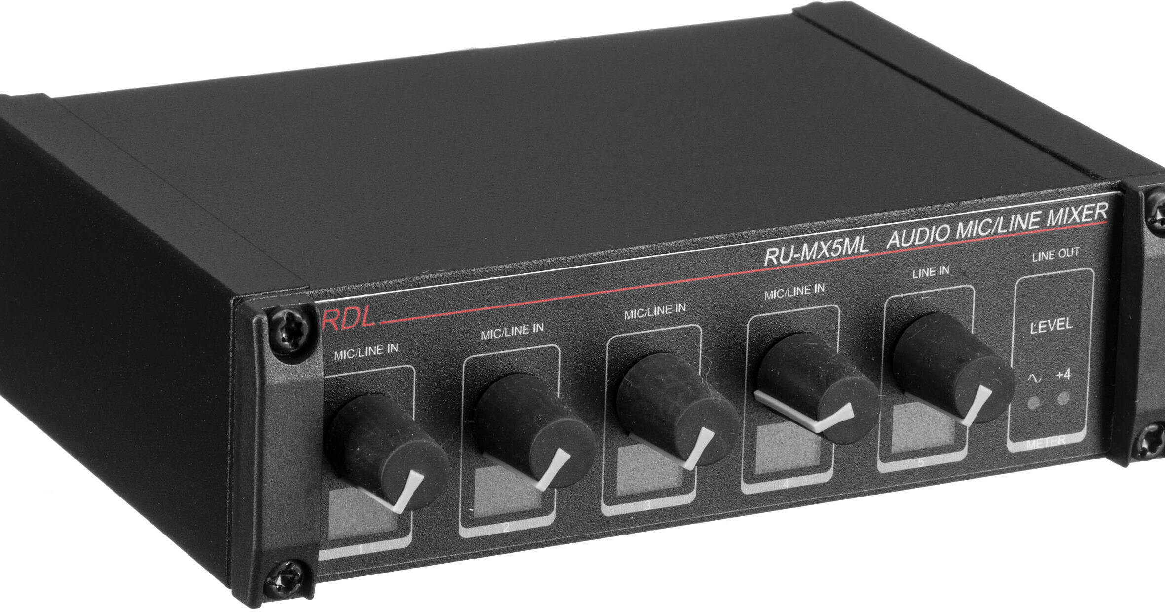 RDL RU-MX5ML 5-Channel Mic/Line Audio Mixer With Phantom