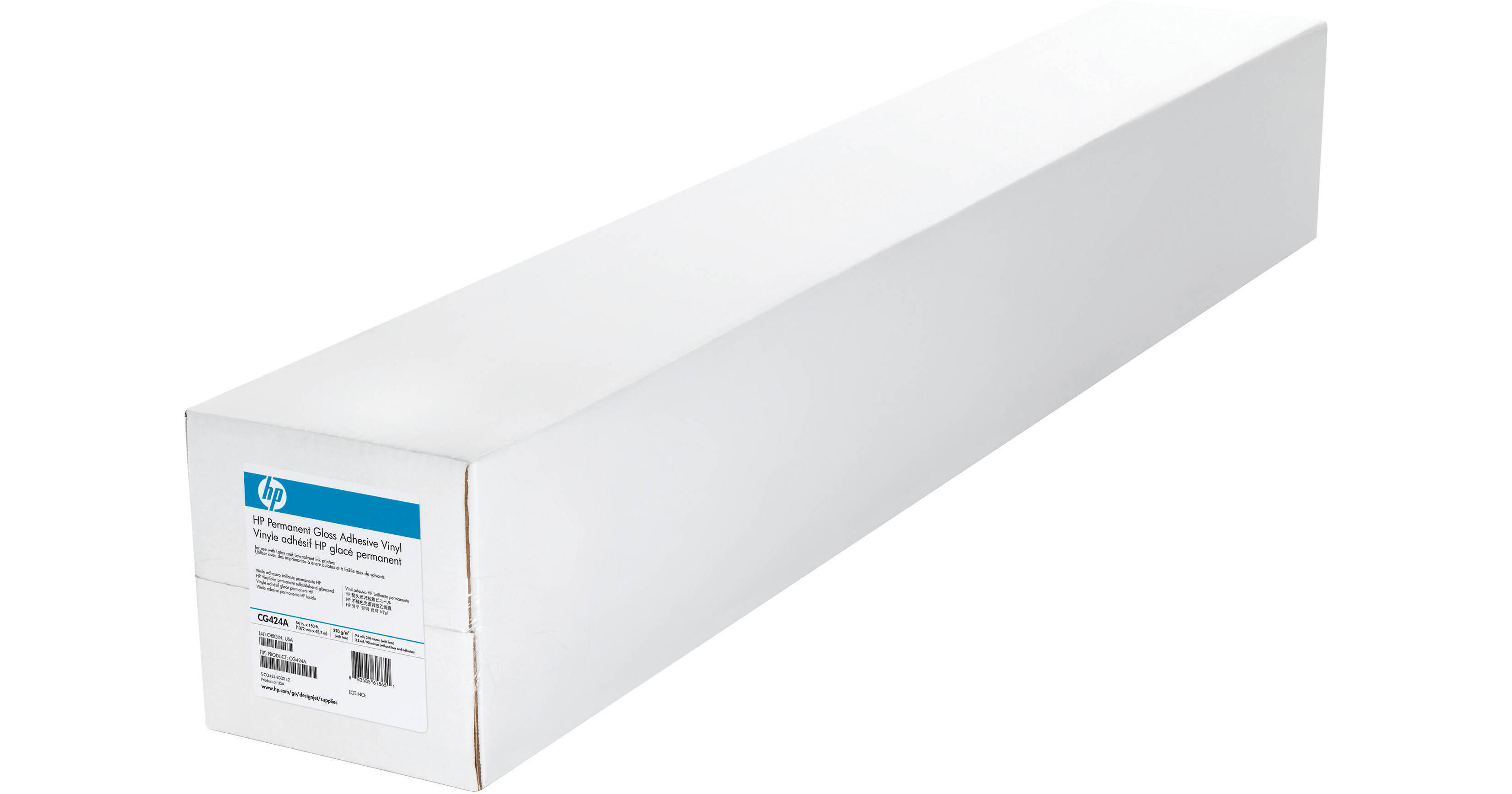 HP Permanent Gloss Adhesive Vinyl (54" x 150') CG424A B&H Photo