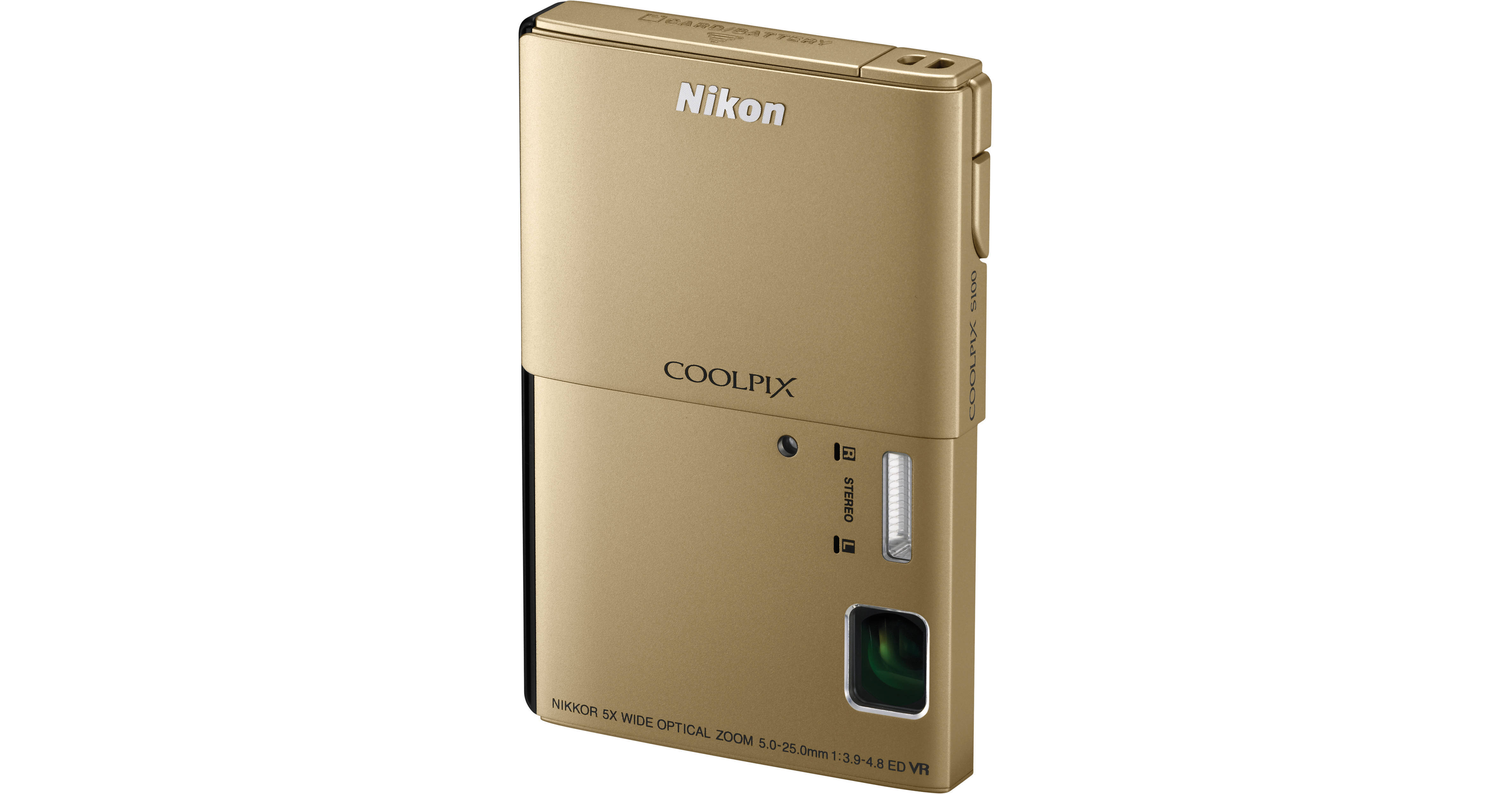 Nikon CoolPix S100 Digital Camera (Gold) 26282 B&H Photo Video