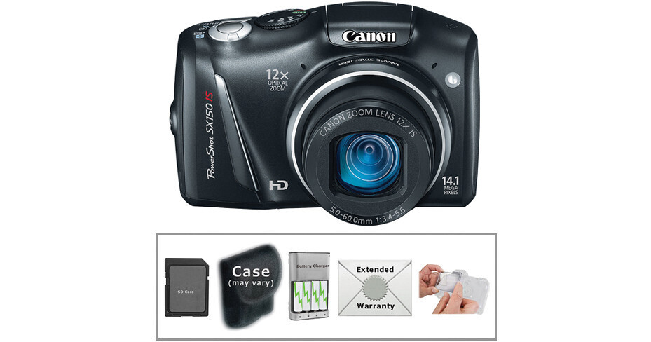 Canon PowerShot SX150 IS Digital Camera with Deluxe Accessory
