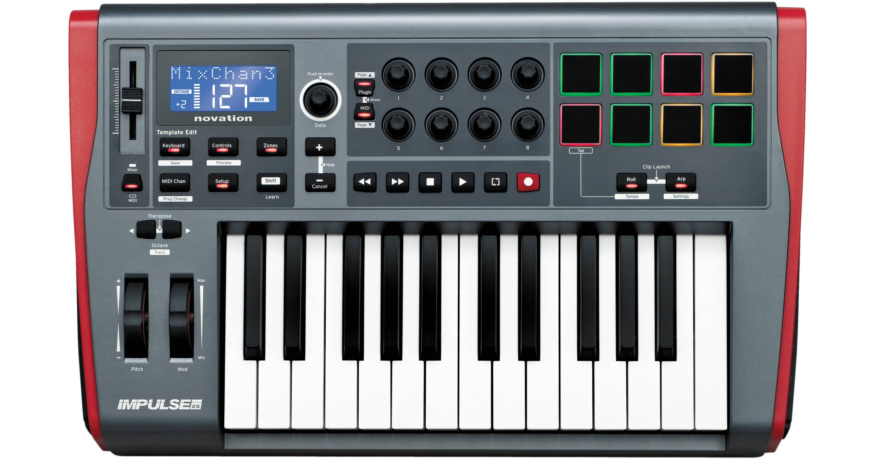 Novation Impulse 25 USB MIDI Keyboard Controller