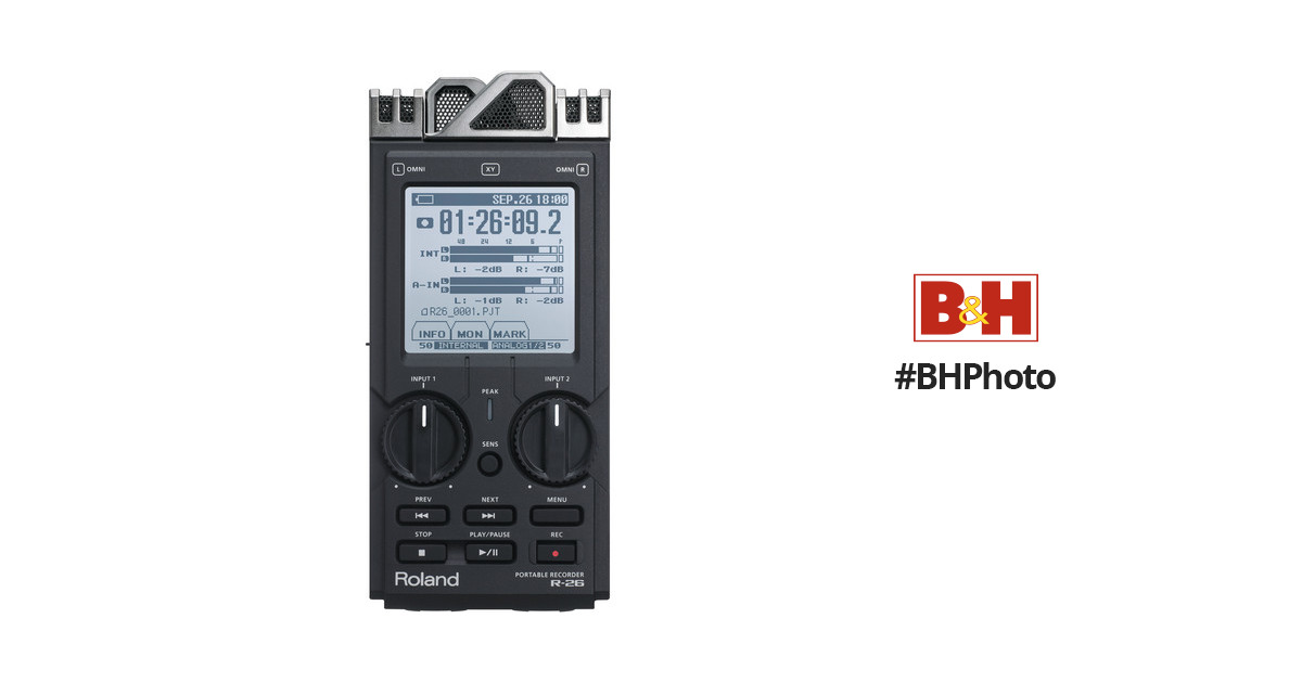 Roland R-26 6-Channel Digital Field Audio Recorder R-26 B&H