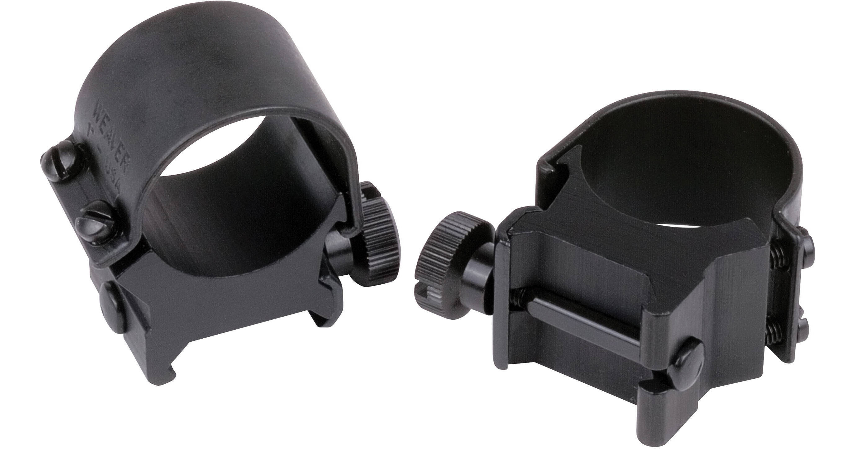 Weaver Detachable Top Mount Rings (1", Med, Matte Black) 49041