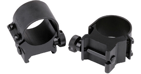 Weaver Detachable Top Mount Rings (1", High, Silver) 49033 B&H