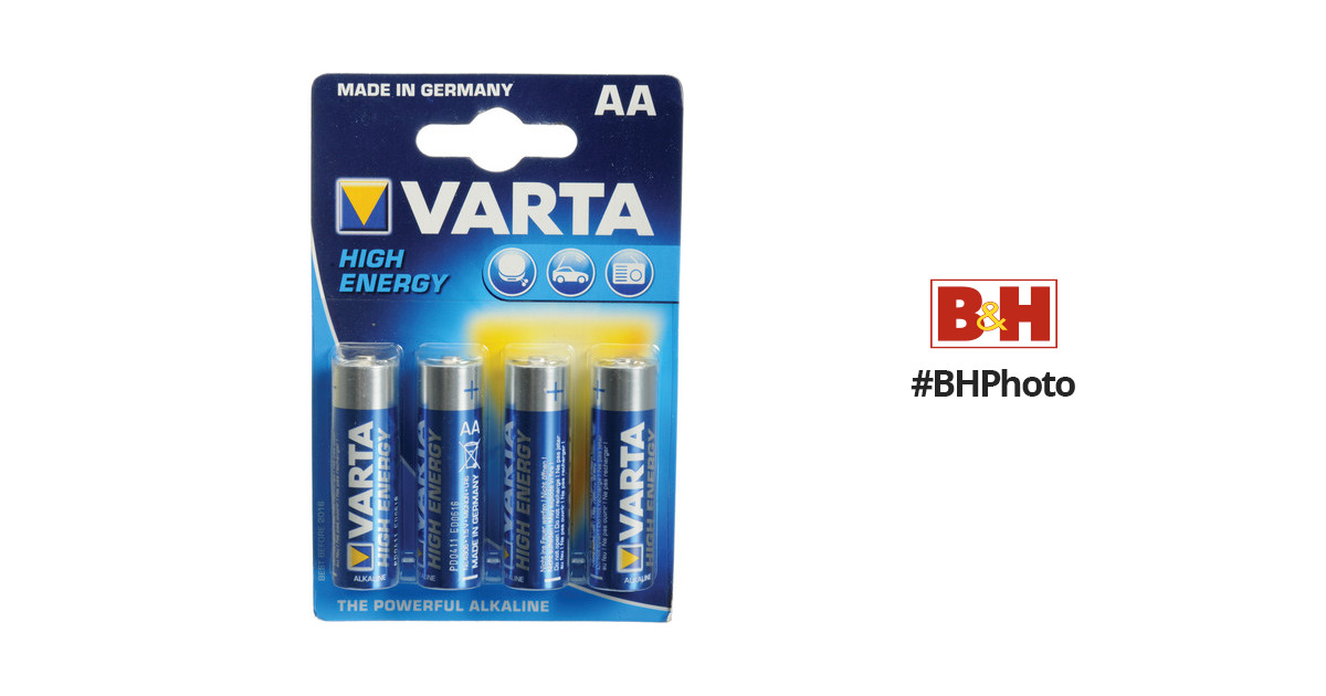 20 Stück AA-Batterien, LR6, 1,5 V, Alkaline Batterie Varta High Energy  2023: : Elektronik & Foto
