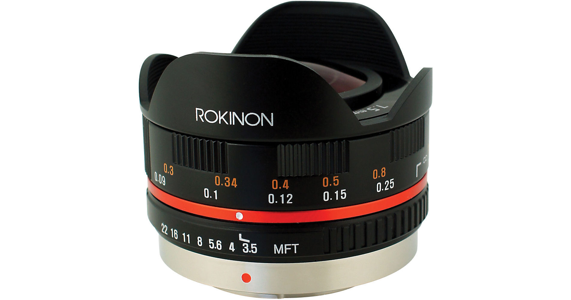 Rokinon 7.5mm f/3.5 Ultra Wide-Angle Fisheye Lens for Micro 4/3 (Black)