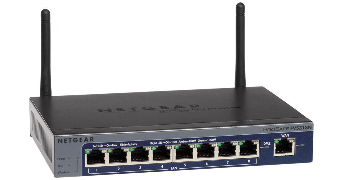 Netgear Prosafe Wireless 8-Port Gigabit VPN FVS318N-100NAS BH