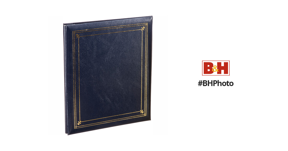 Pioneer Photo Albums EXP-57/BKP 36-Pocket 5 by 7-Inch Embroidered Photos Strap Sewn Leatherette Cover Photo Album, Mini, Black