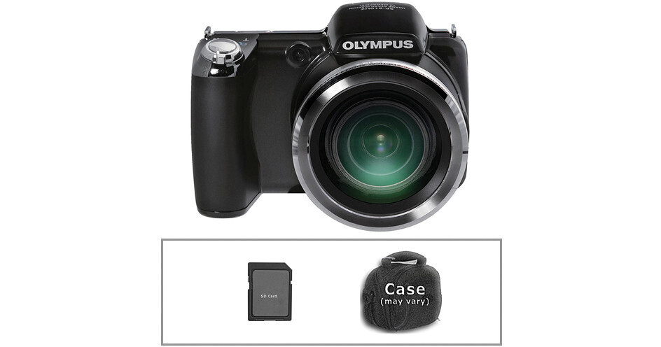 Olympus SP-810UZ Digital Camera (Black) with Basic Accessory Kit