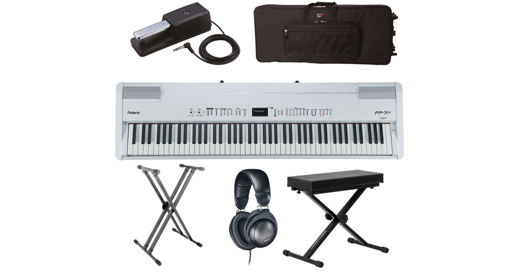 Roland Roland FP7F Digital Piano Road Ready Kit (White) B&H