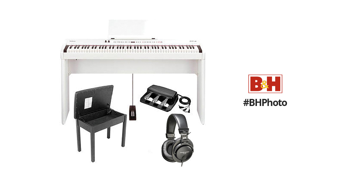 Roland FP-7F Digital Piano Home and Studio B&H Kit (White)