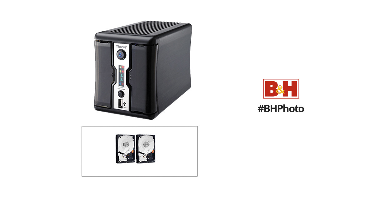 Thecus 4TB (2x 2TB) N2200PLUS Home NAS Server With 7200 rpm Hard