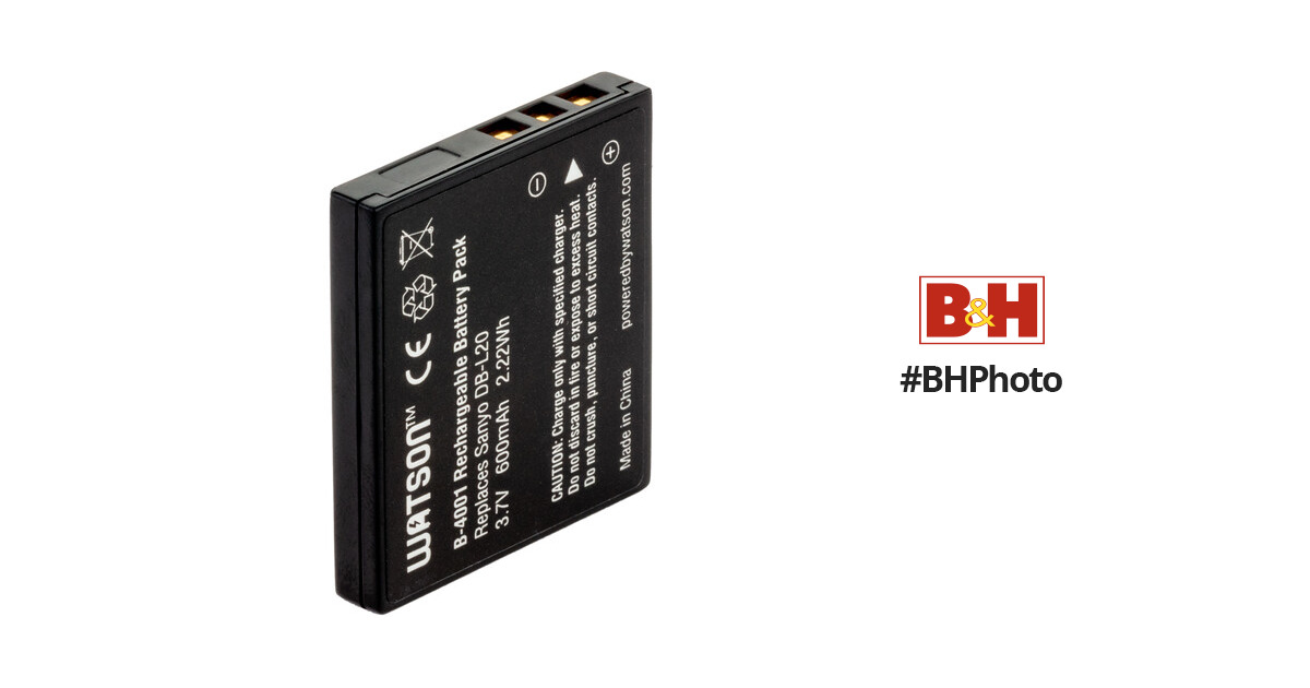 Black Maximal Power DB SAN DB-L20 X2 Replacement Battery 2-Piece