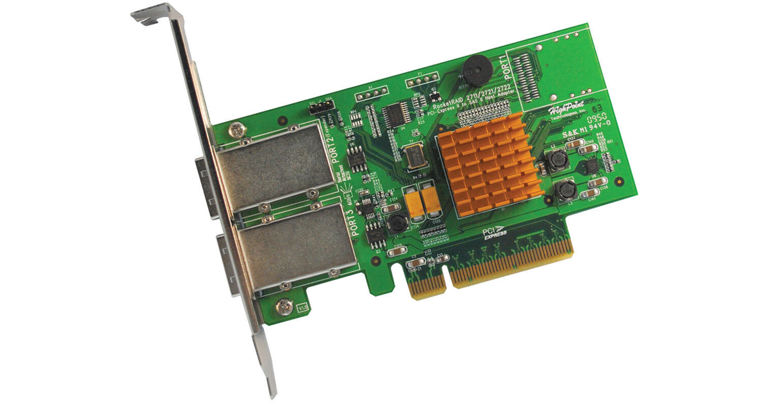 HighPoint RocketRAID 2722 2-Connector Mini-SAS PCI-Express