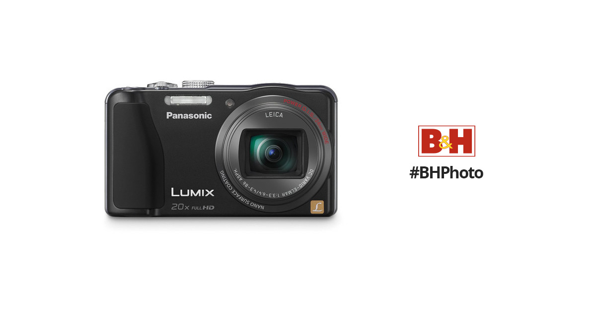 Lumix DMC-ZS20 Digital Camera (Black) B&H