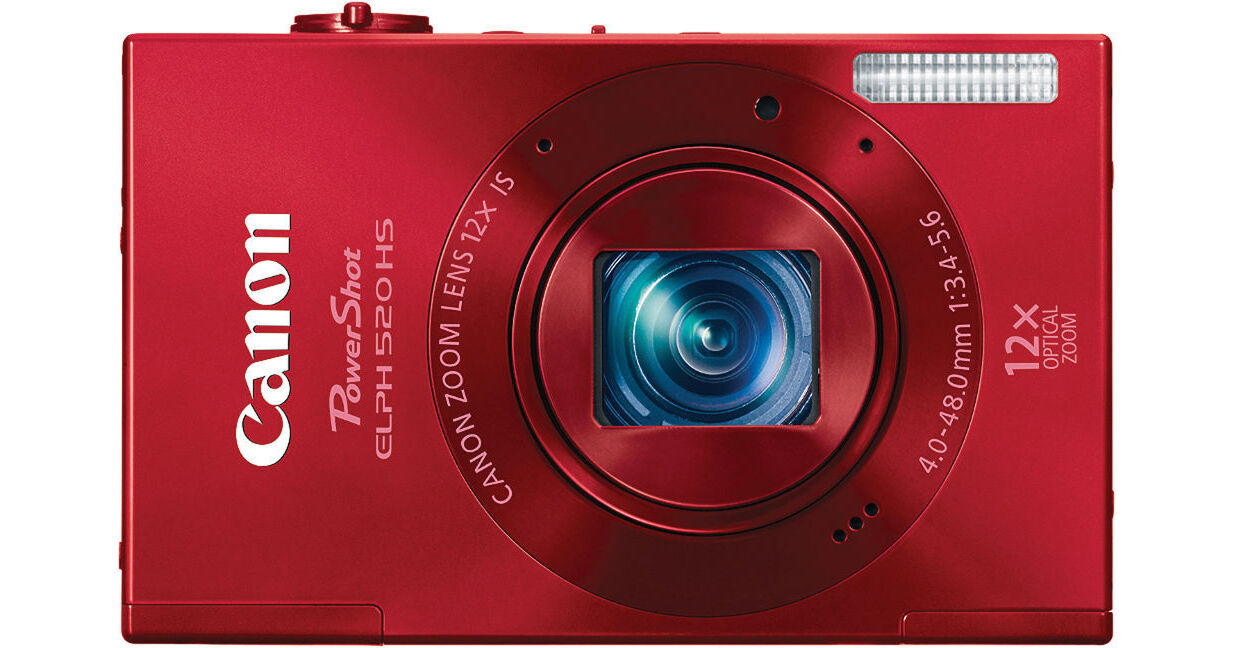 Canon PowerShot ELPH 520 HS Digital Camera (Red) 6171B001 B&H
